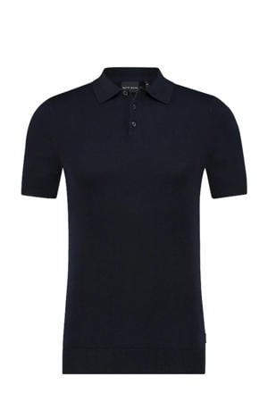 regular polo gebreid CHRIS donkerblauw