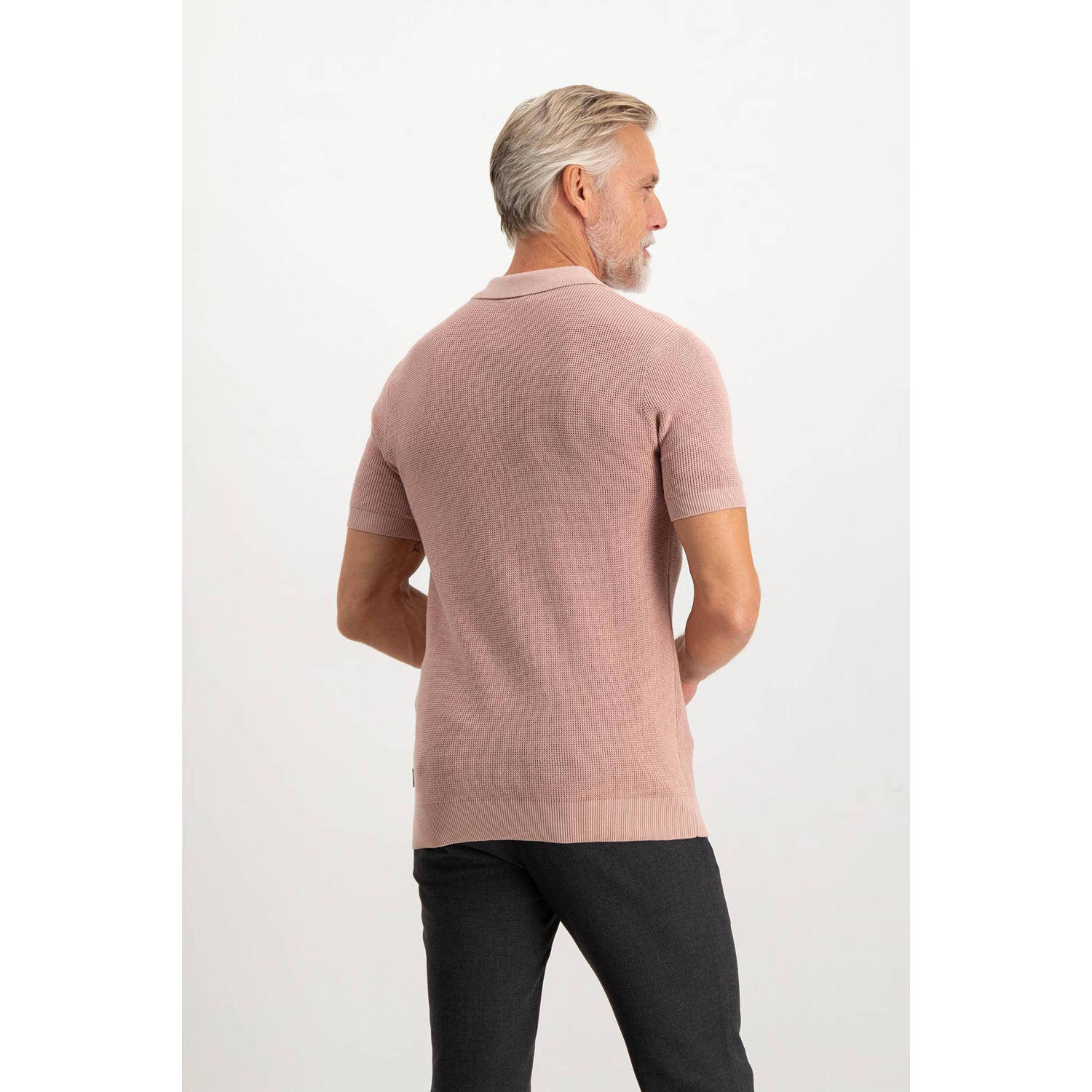 Saint Steve gebreide polo SIETSE powder pink