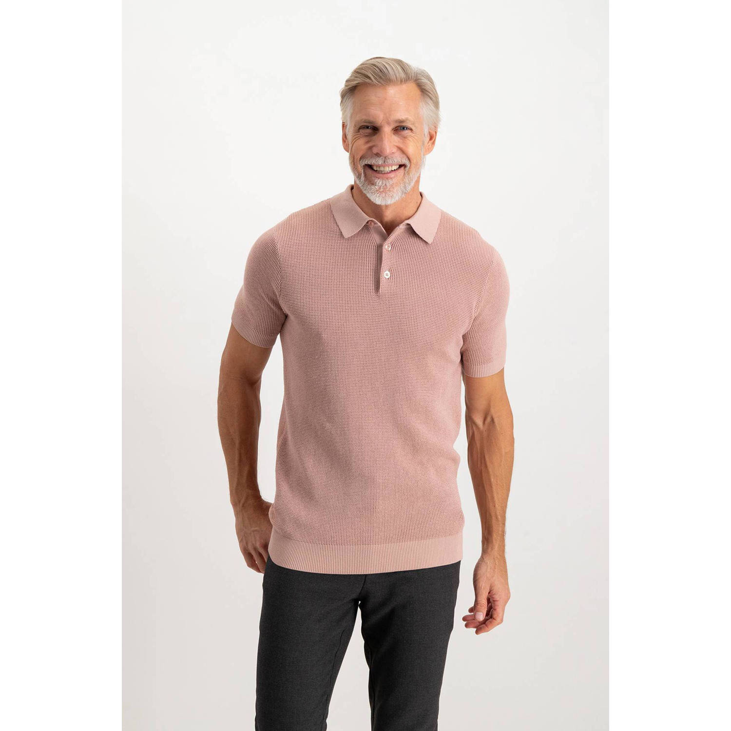 Saint Steve gebreide polo SIETSE powder pink