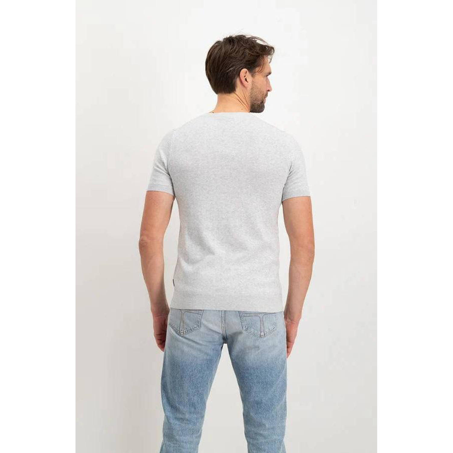 Saint Steve gebreid T-shirt white melange
