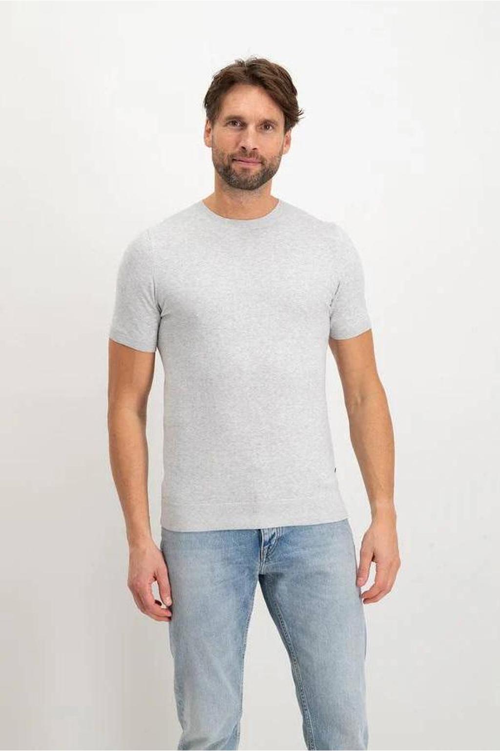 Saint Steve gebreid T-shirt white melange