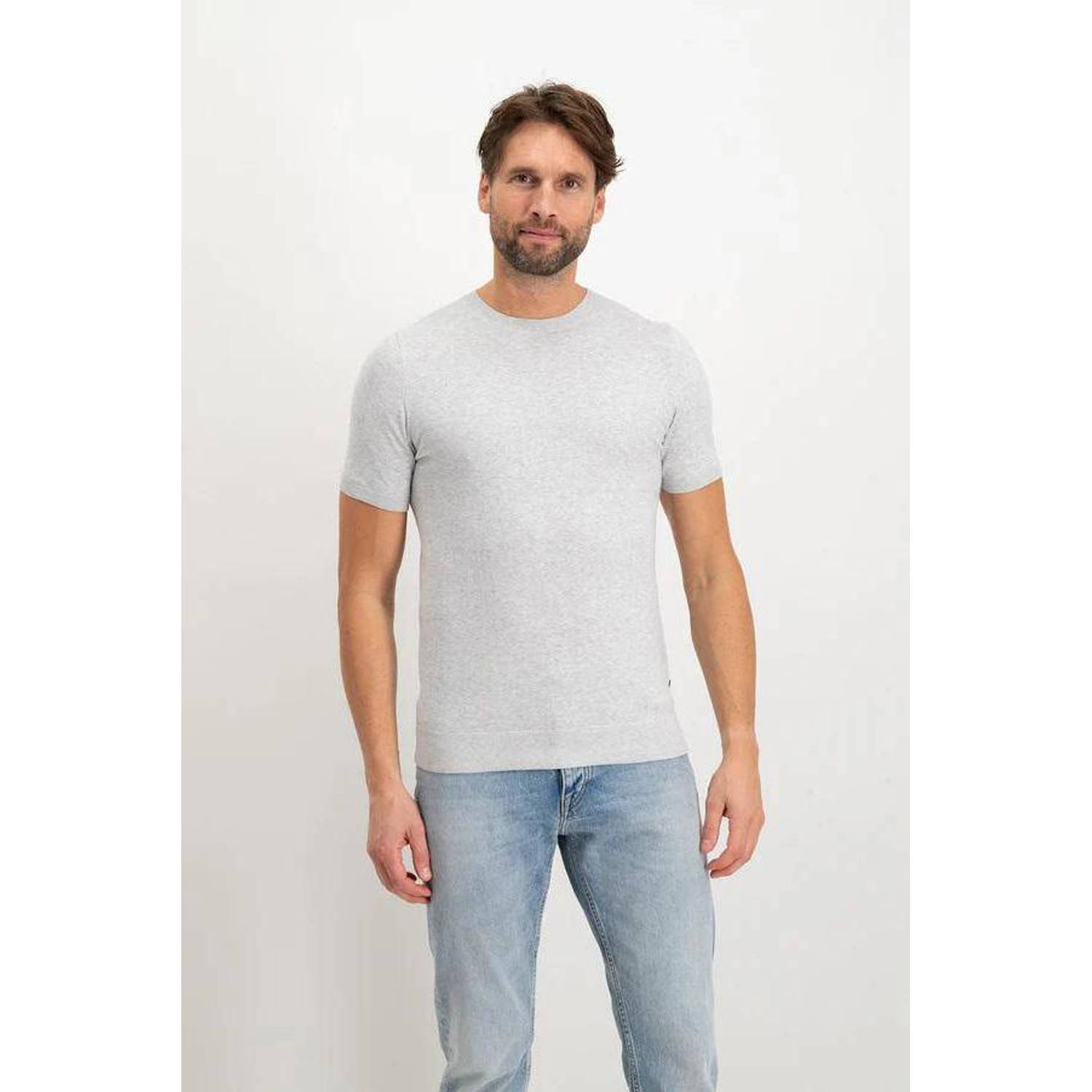 Saint Steve gebreid T-shirt white melange