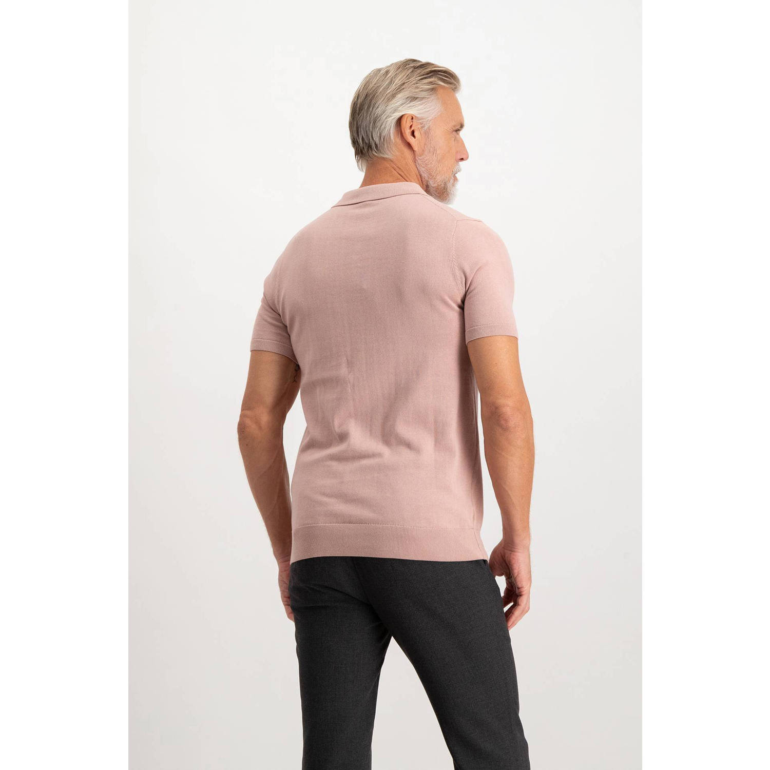 Saint Steve gebreide polo CHRIS powder pink