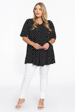 T-shirt DOLCE met stippen zwart/ wit