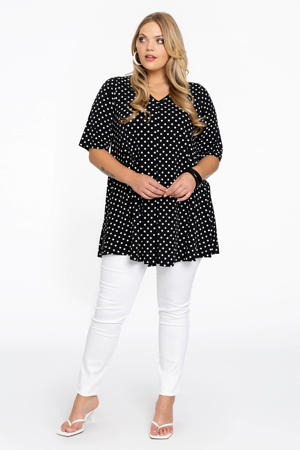 T-shirt DOLCE met stippen zwart/ wit