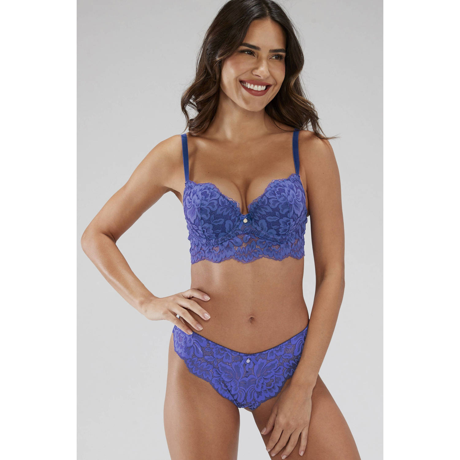 S.Oliver RED LABEL Beachwear Push-up-bh Charline met verlengde onderbusteband van kant dessous