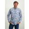 State of Art regular fit overhemd met all over print wit/donkerblauw