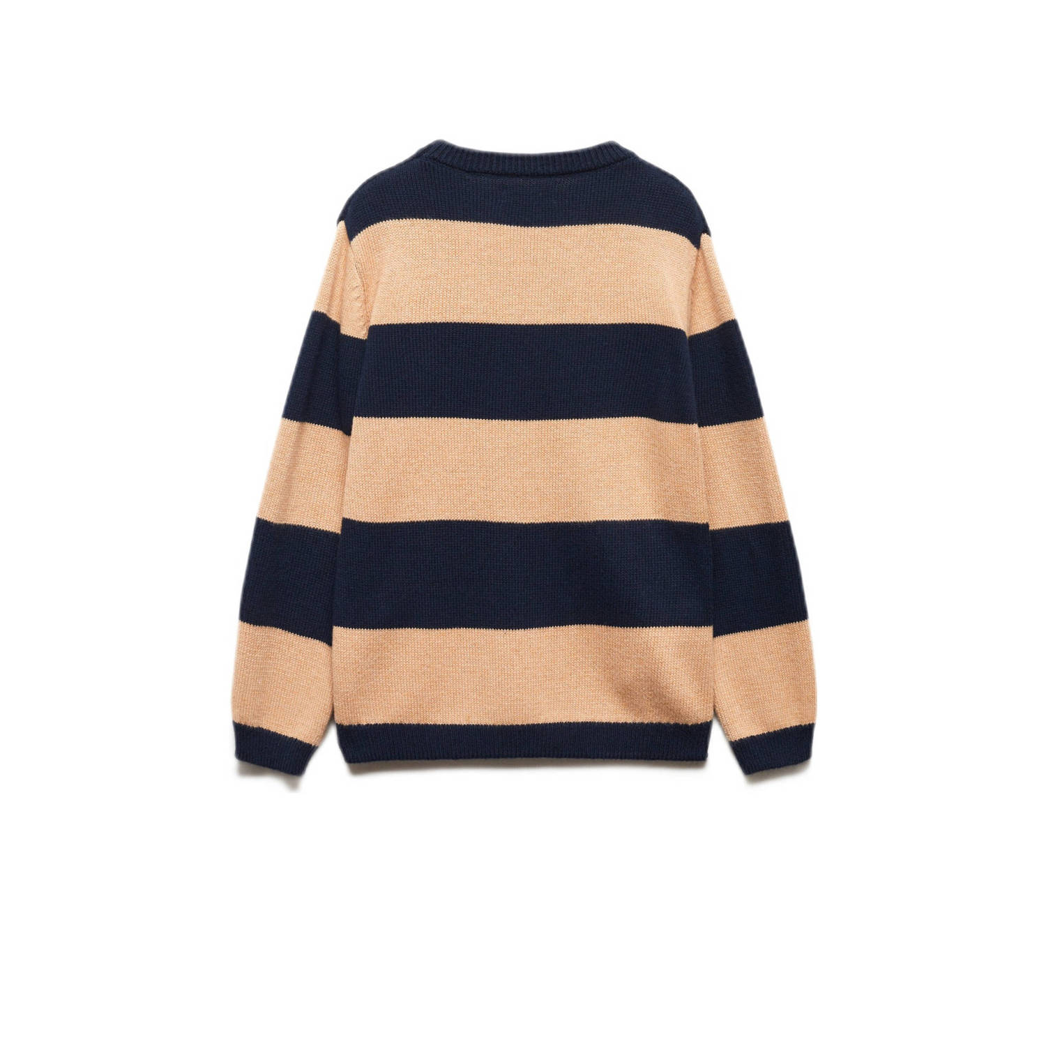 Mango Kids gestreepte sweater donkerblauw zand