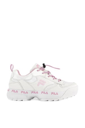 chunky sneakers wit/roze