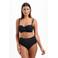 Cyell voorgevormde strapless bandeau bikinitop zwart
