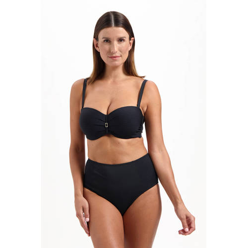 Cyell voorgevormde strapless bandeau bikinitop zwart afbeelding