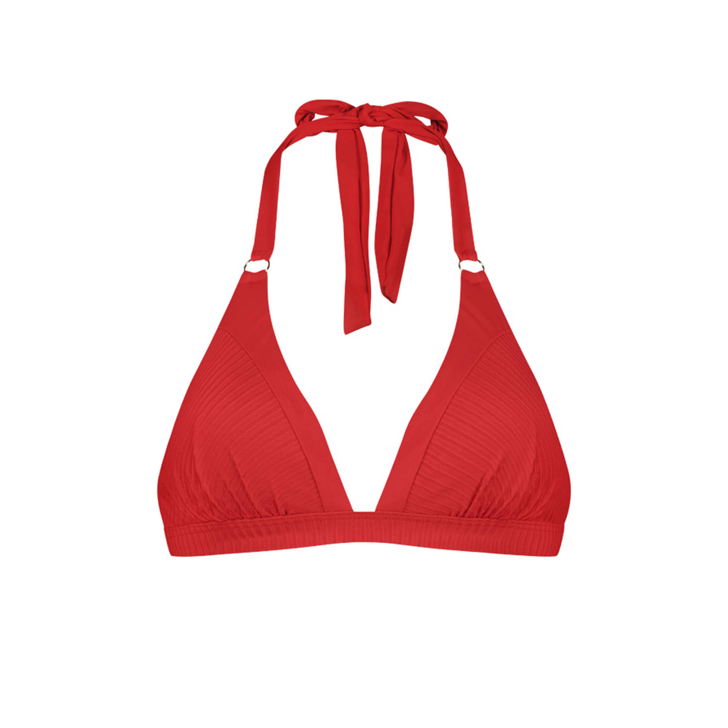 Cyell voorgevormde halter bikinitop rood