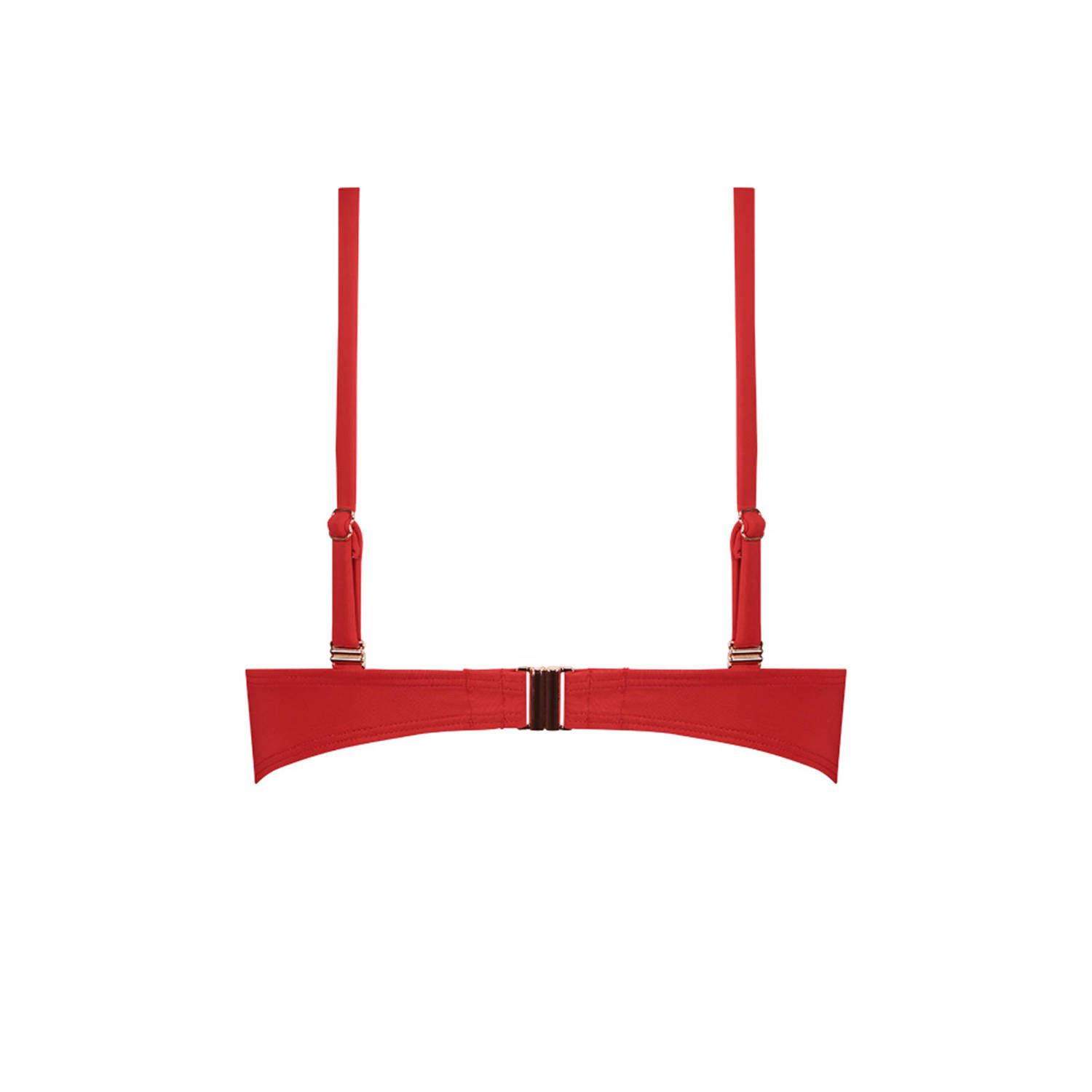 Cyell voorgevormde strapless bandeau bikinitop rood