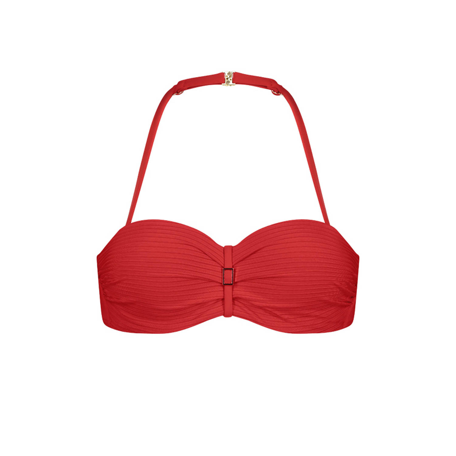 Cyell voorgevormde strapless bandeau bikinitop rood