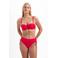Cyell voorgevormde strapless bandeau bikinitop rood