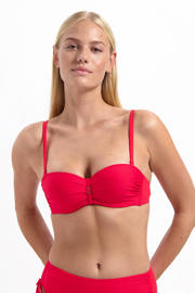 thumbnail: Cyell voorgevormde strapless bandeau bikinitop rood