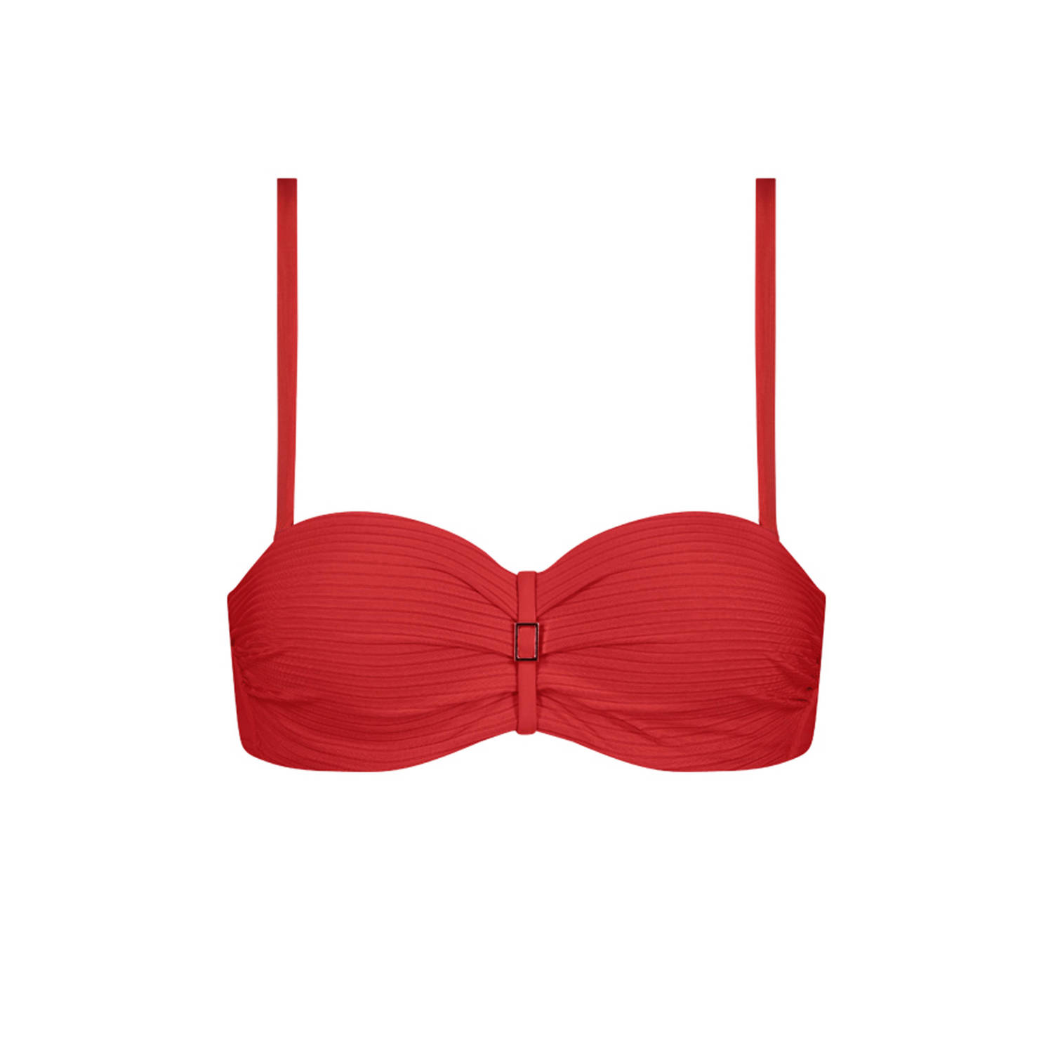 Cyell voorgevormde strapless bandeau bikinitop rood