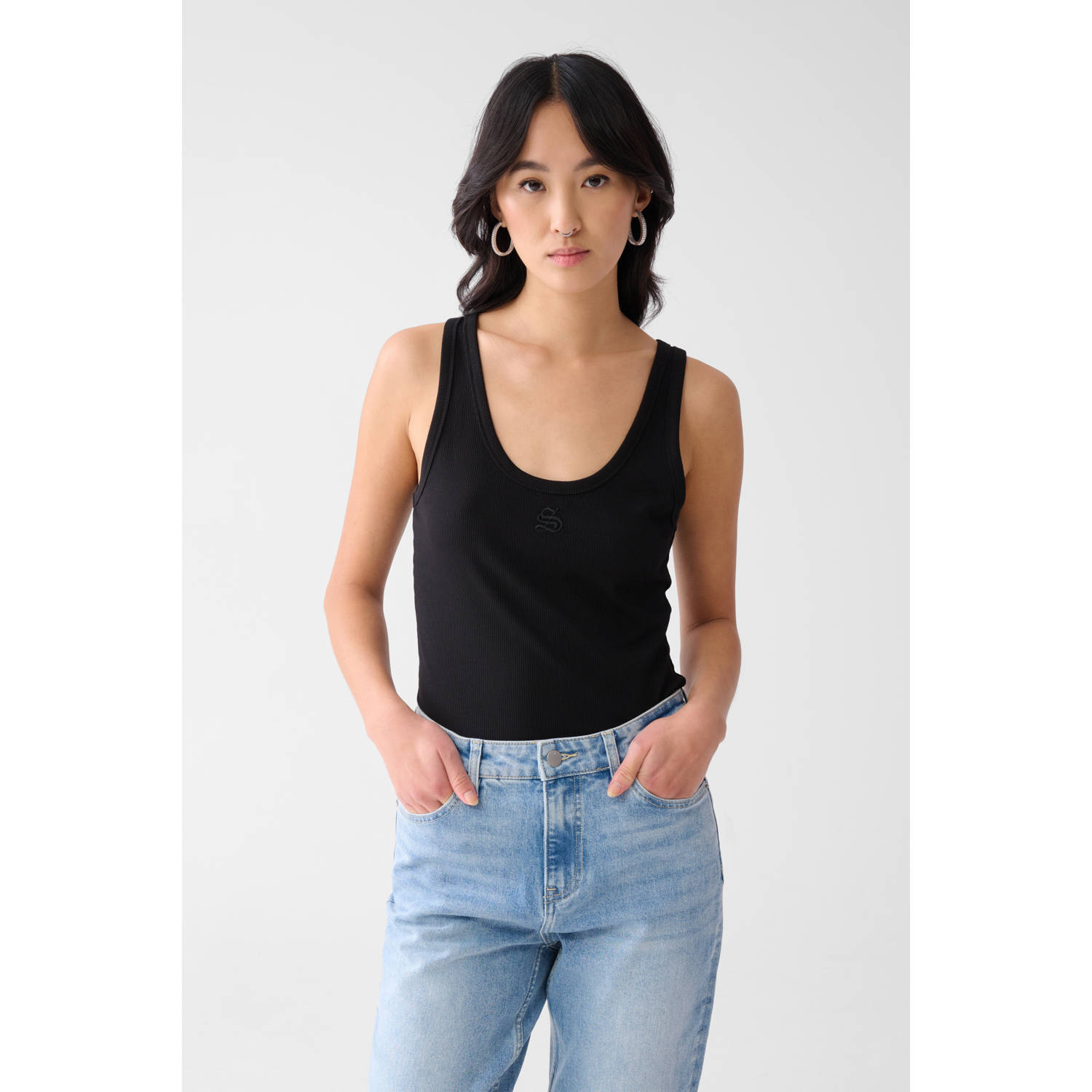 Shoeby top met logo zwart