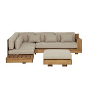 thumbnail: NOUS Garden loungeset met hocker Belmonte deluxe