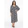 YOEK jurk met zebraprint zwart/ wit