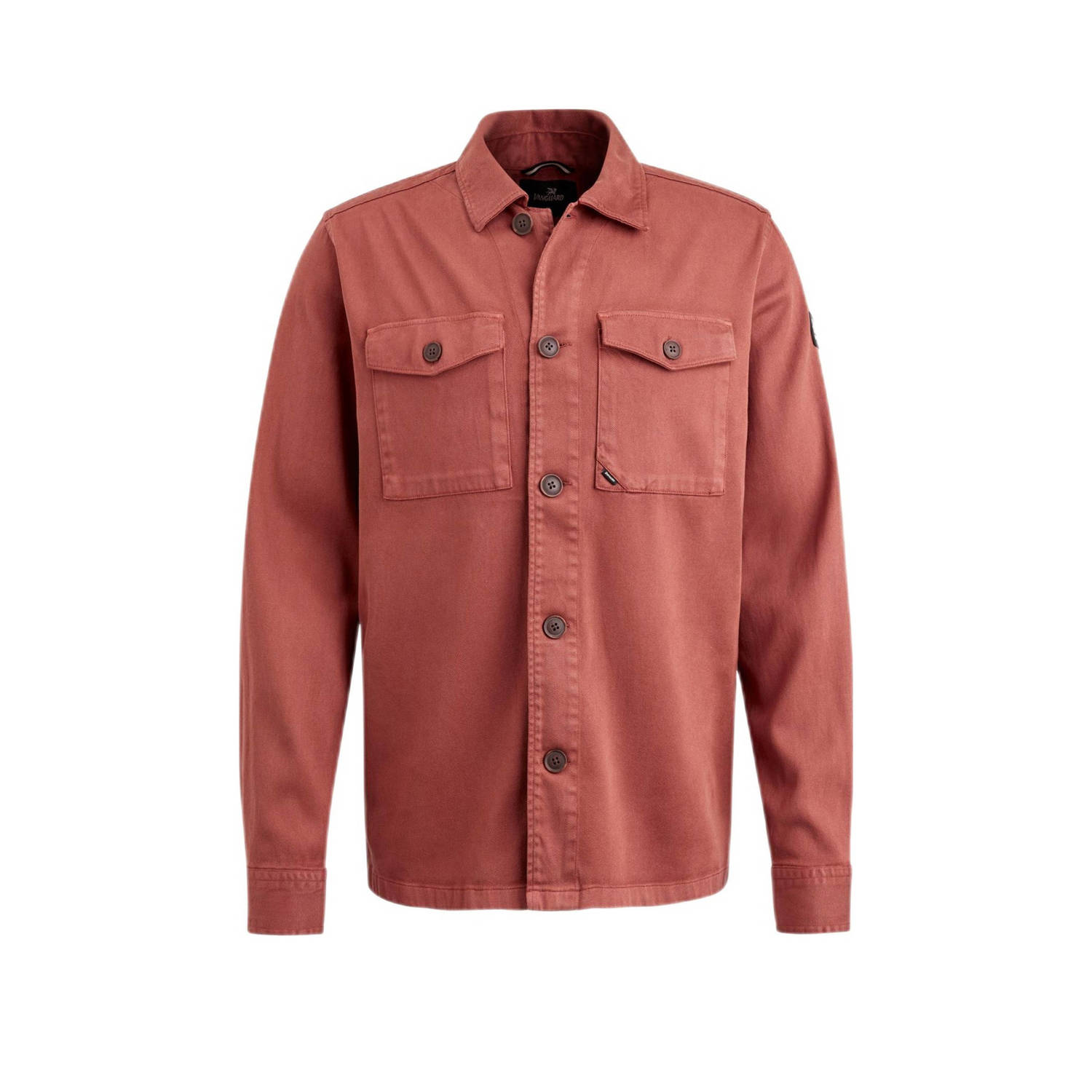 Vanguard Goud Topaas Lange Mouw Overshirt Brown Heren