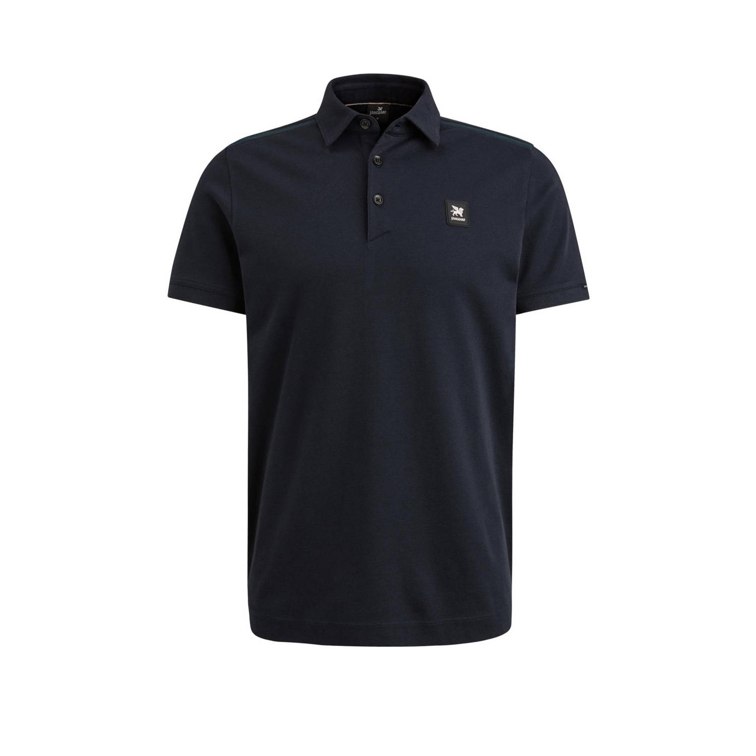 Vanguard regular fit polo met logo donkerblauw