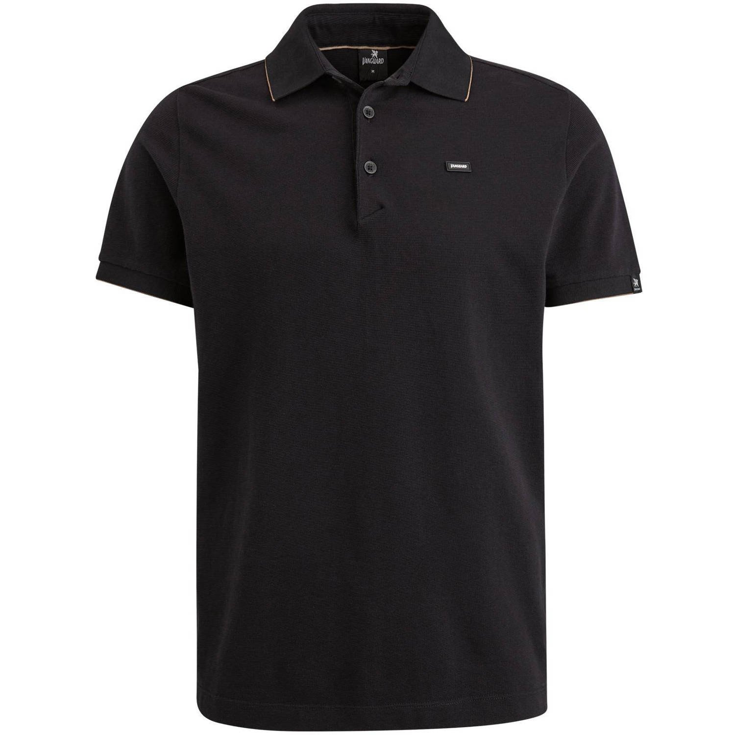 Vanguard polo met logo zwart