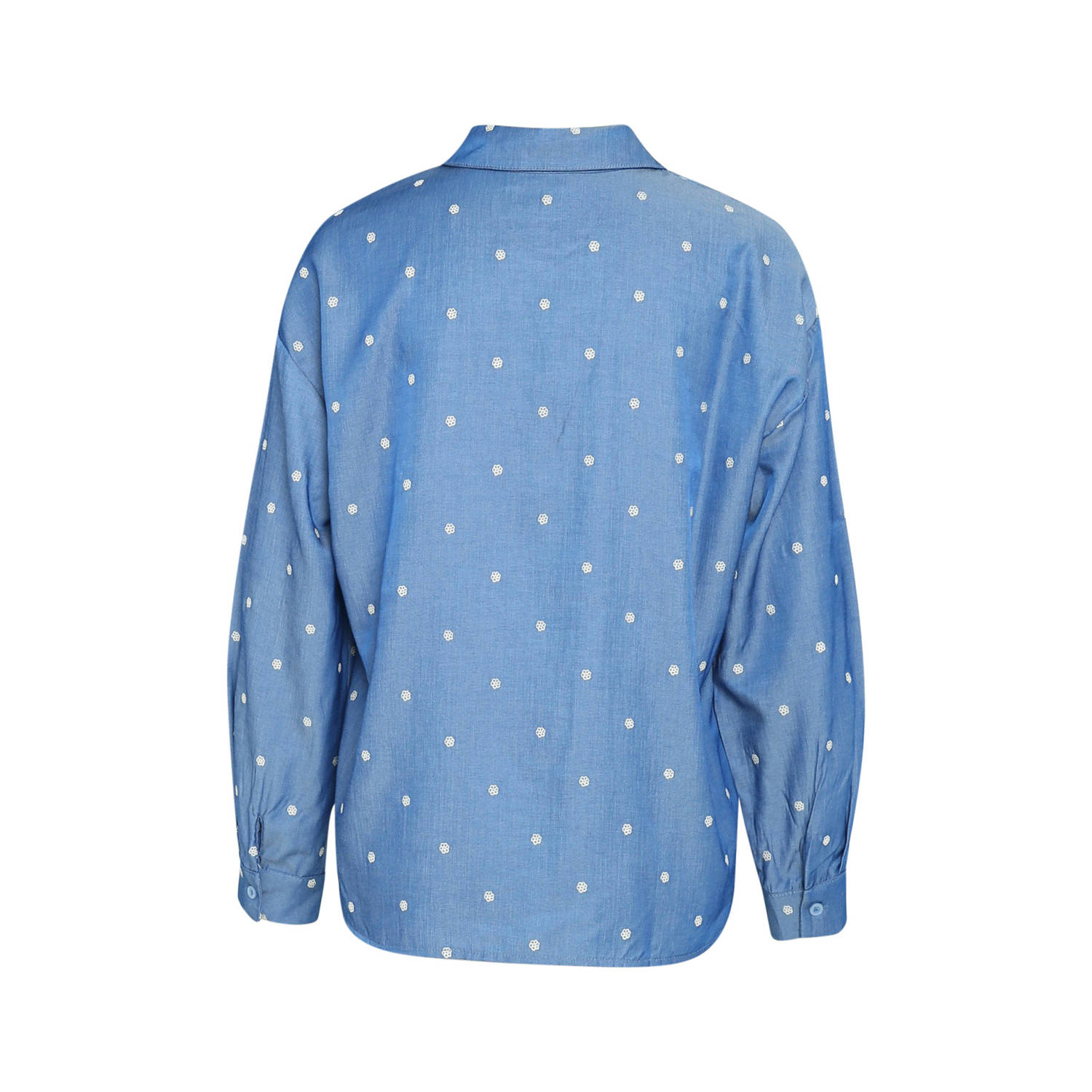 Cassis blouse met stippen blauw