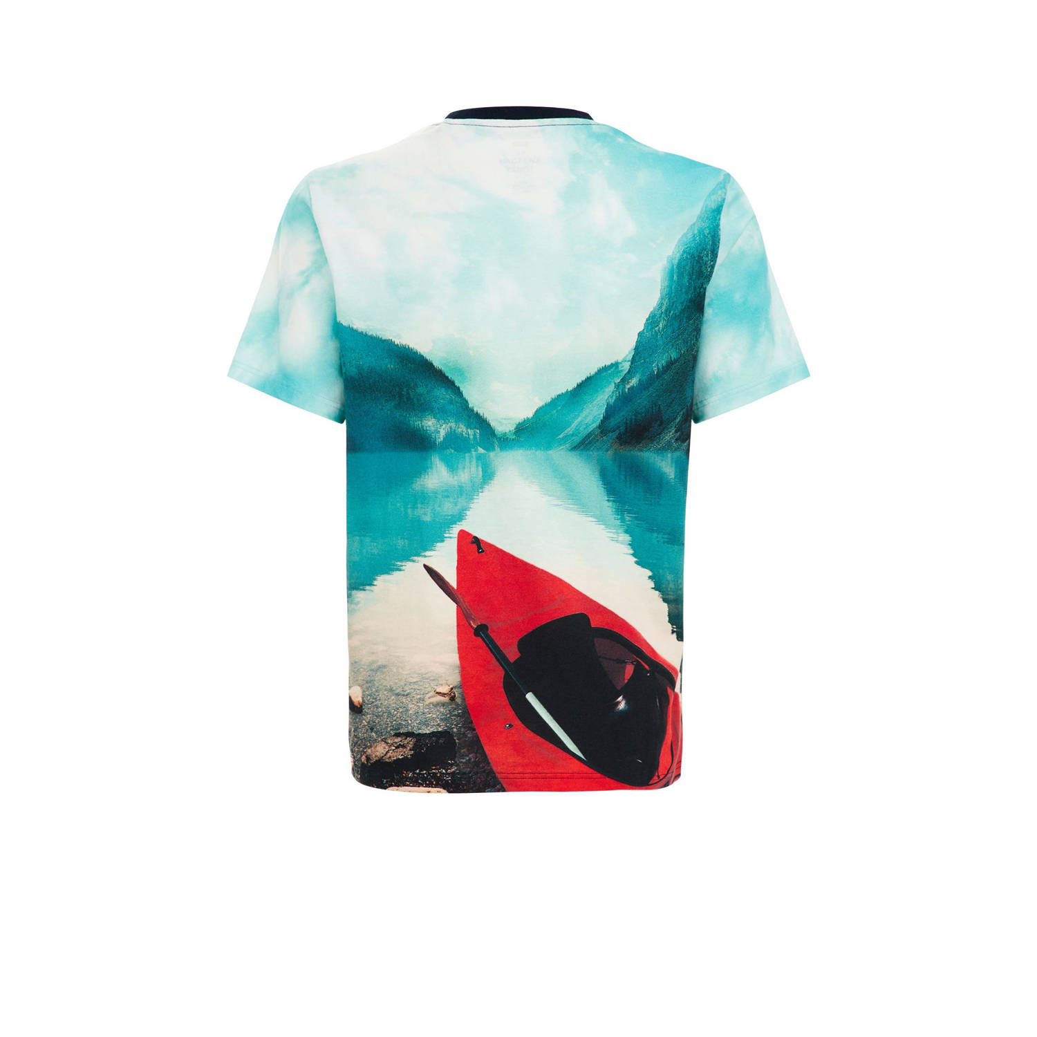 WE Fashion T-shirt met grafische print blauw rood zwart