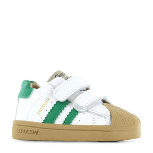 leren sneakers wit/groen