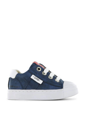 leren sneakers donkerblauw