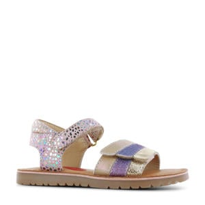 leren sandalen roze metallic