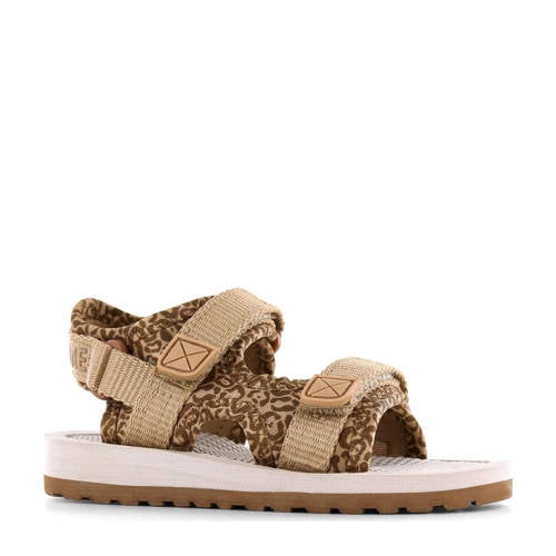 Shoesme sandalen met panterprint beige
