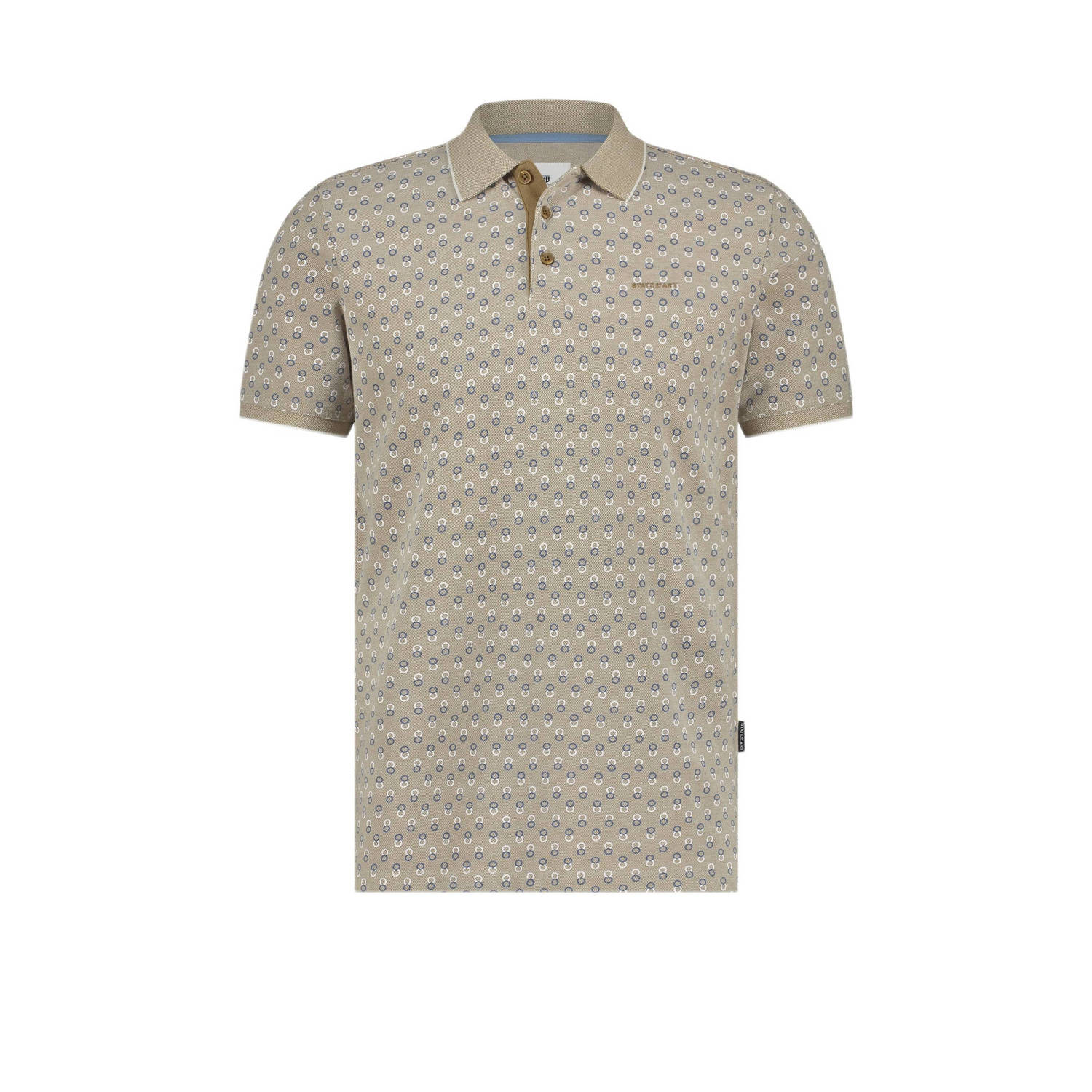 State of Art Beige Polo met Korte Mouwen Beige Heren