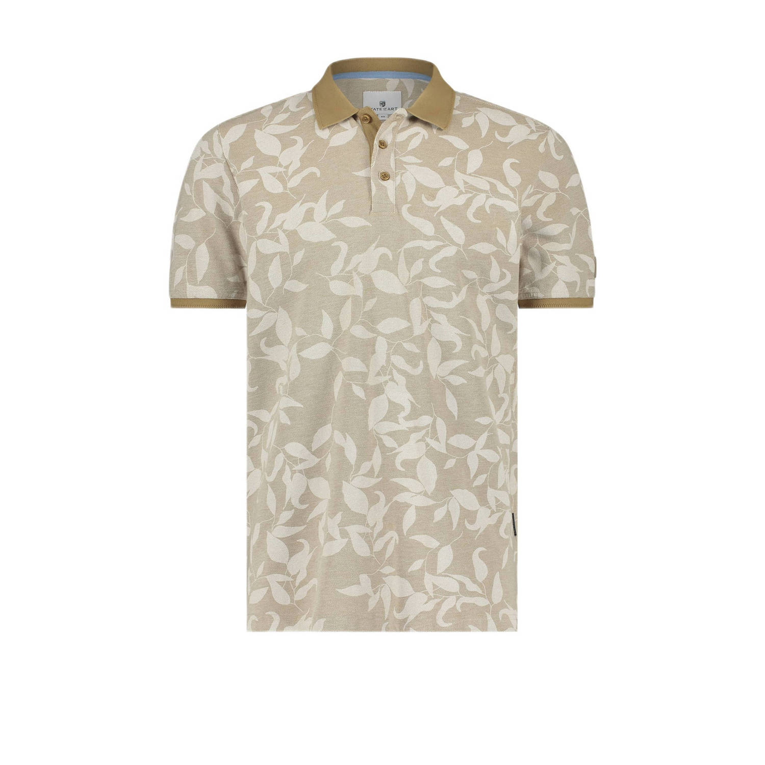 State of Art polo met all over print beige