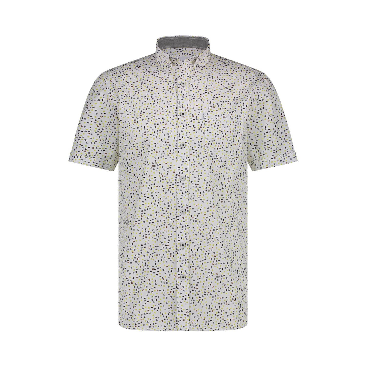 State Of Art Overhemd Lange Mouw Short Sleeve Overhemd Print Groen