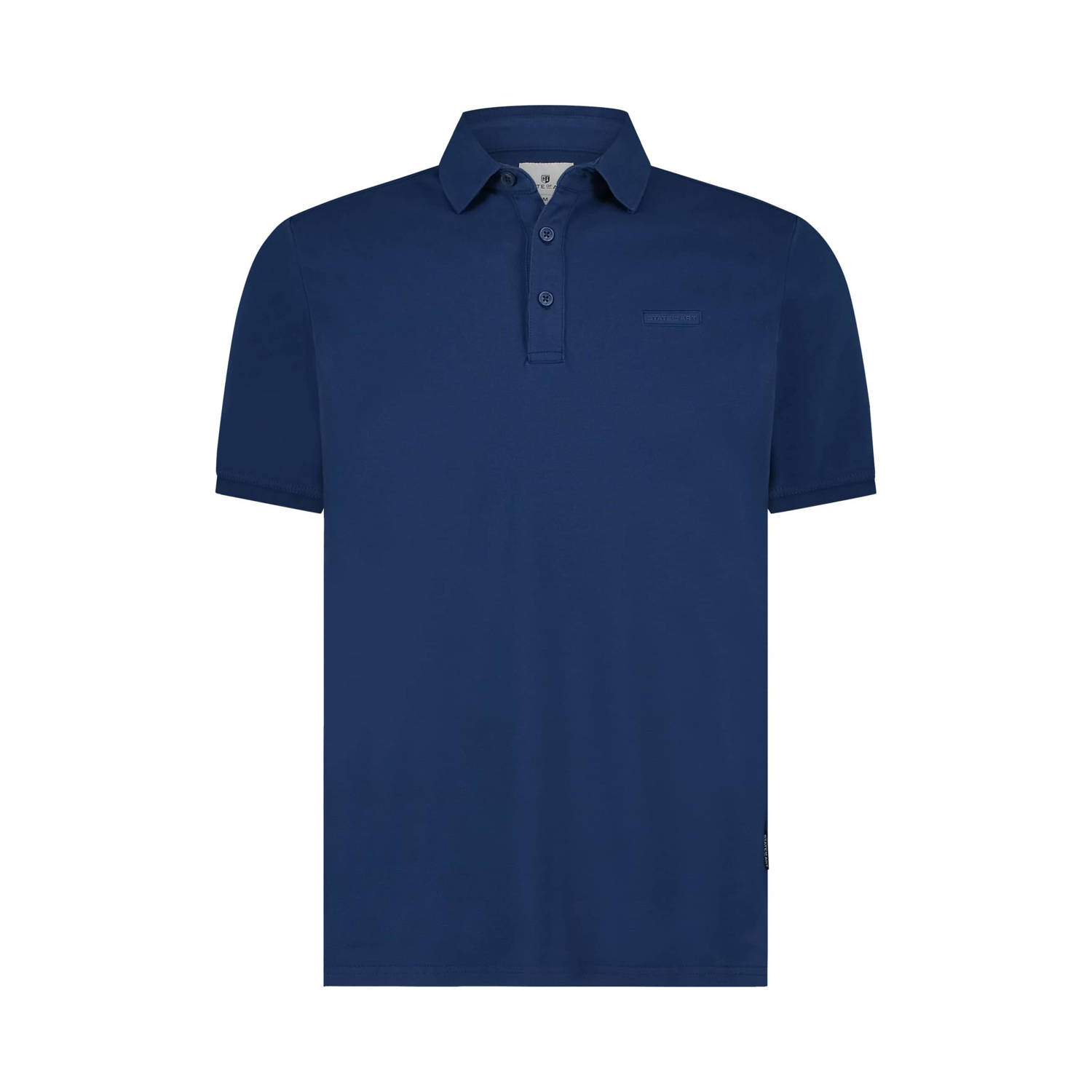 State of Art Donkerblauw Poloshirt Korte Mouw Blue Heren