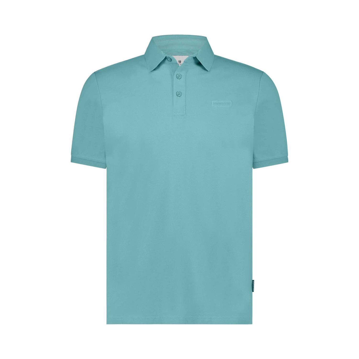 State of Art Turquoise Polo met korte mouwen Blue Heren