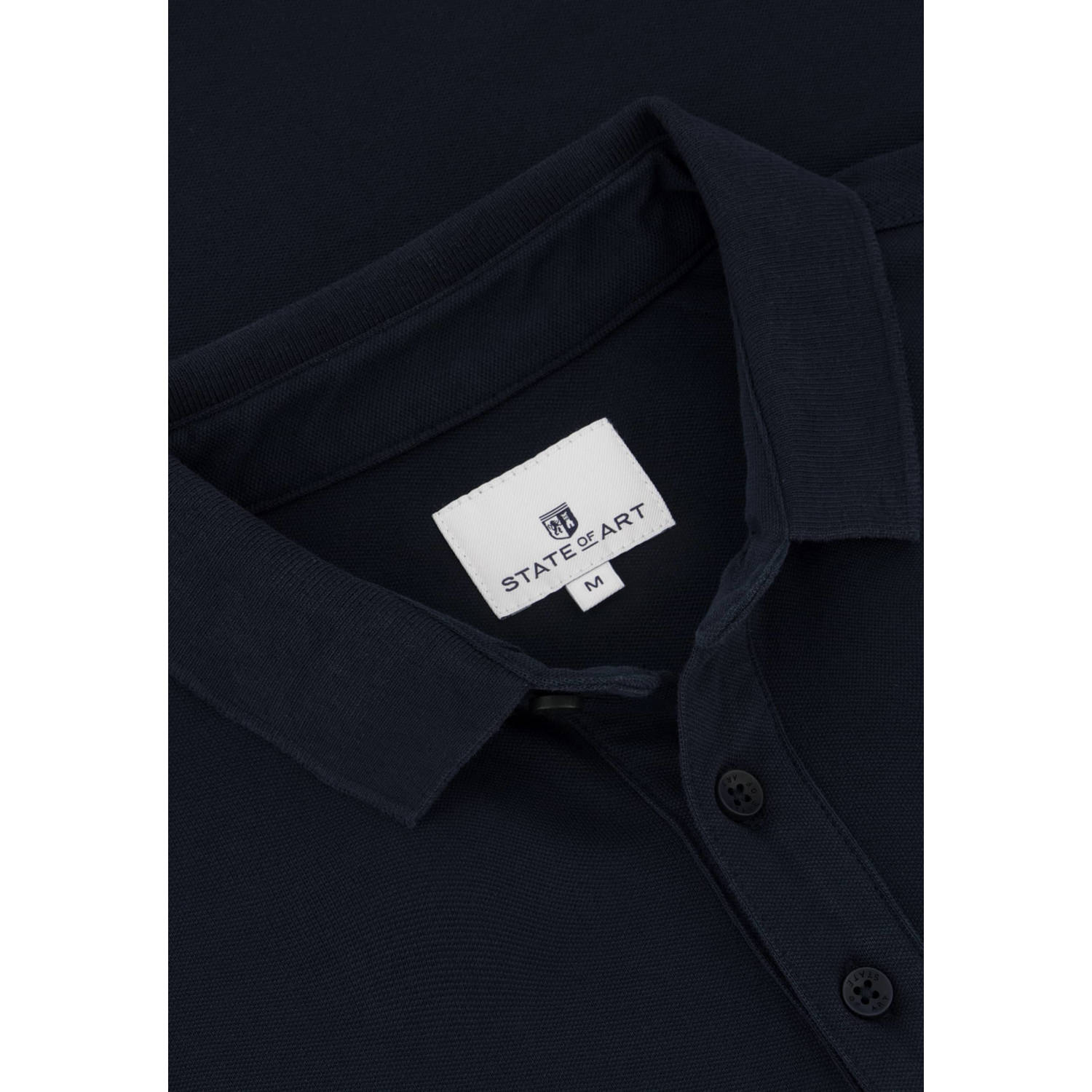 State of Art regular fit polo met logo 5900 donkerblauw uni