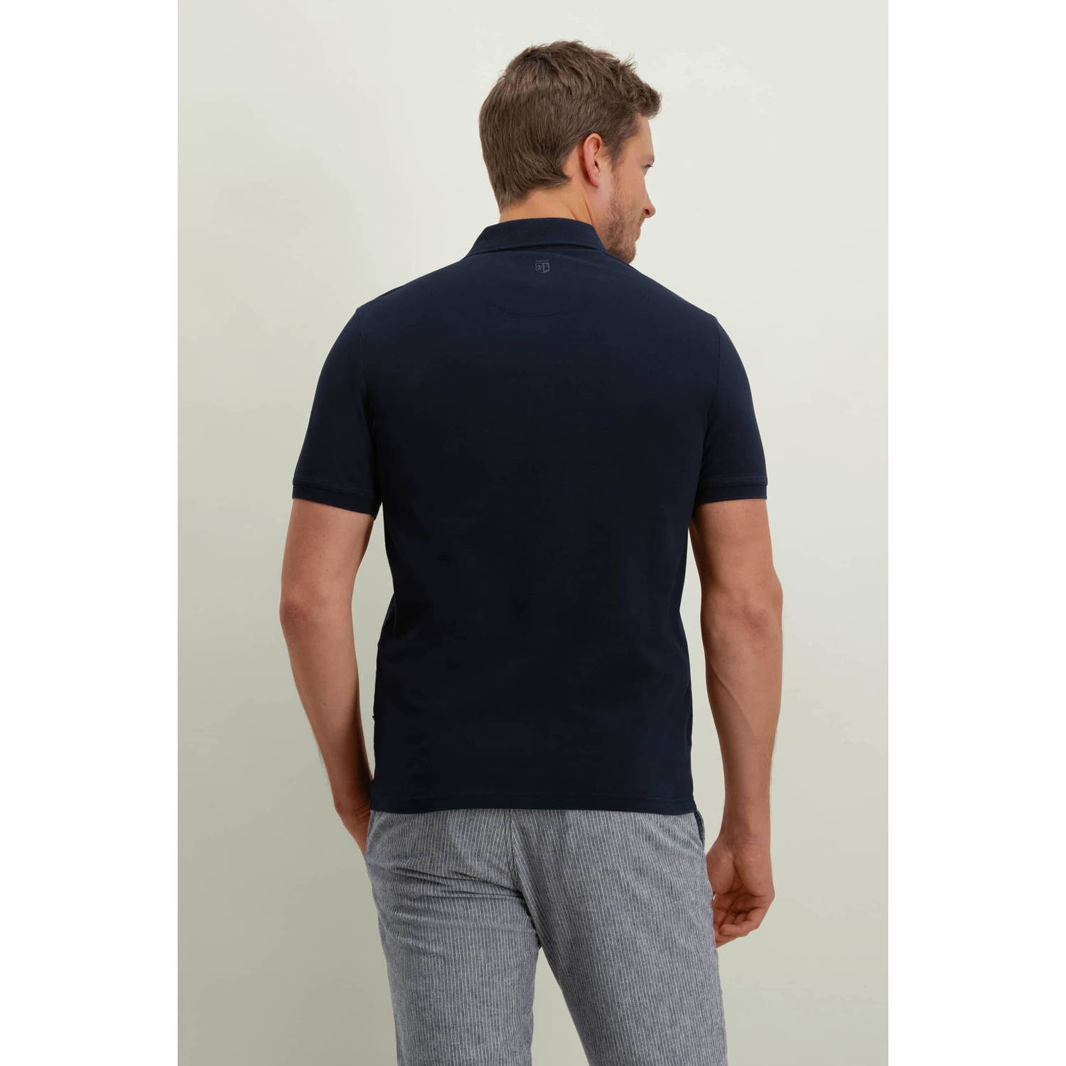 State of Art regular fit polo met logo 5900 donkerblauw uni