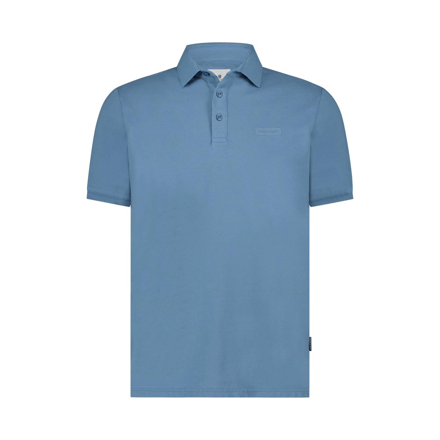 State of Art regular fit polo met logo 5600 grijsblauwuni