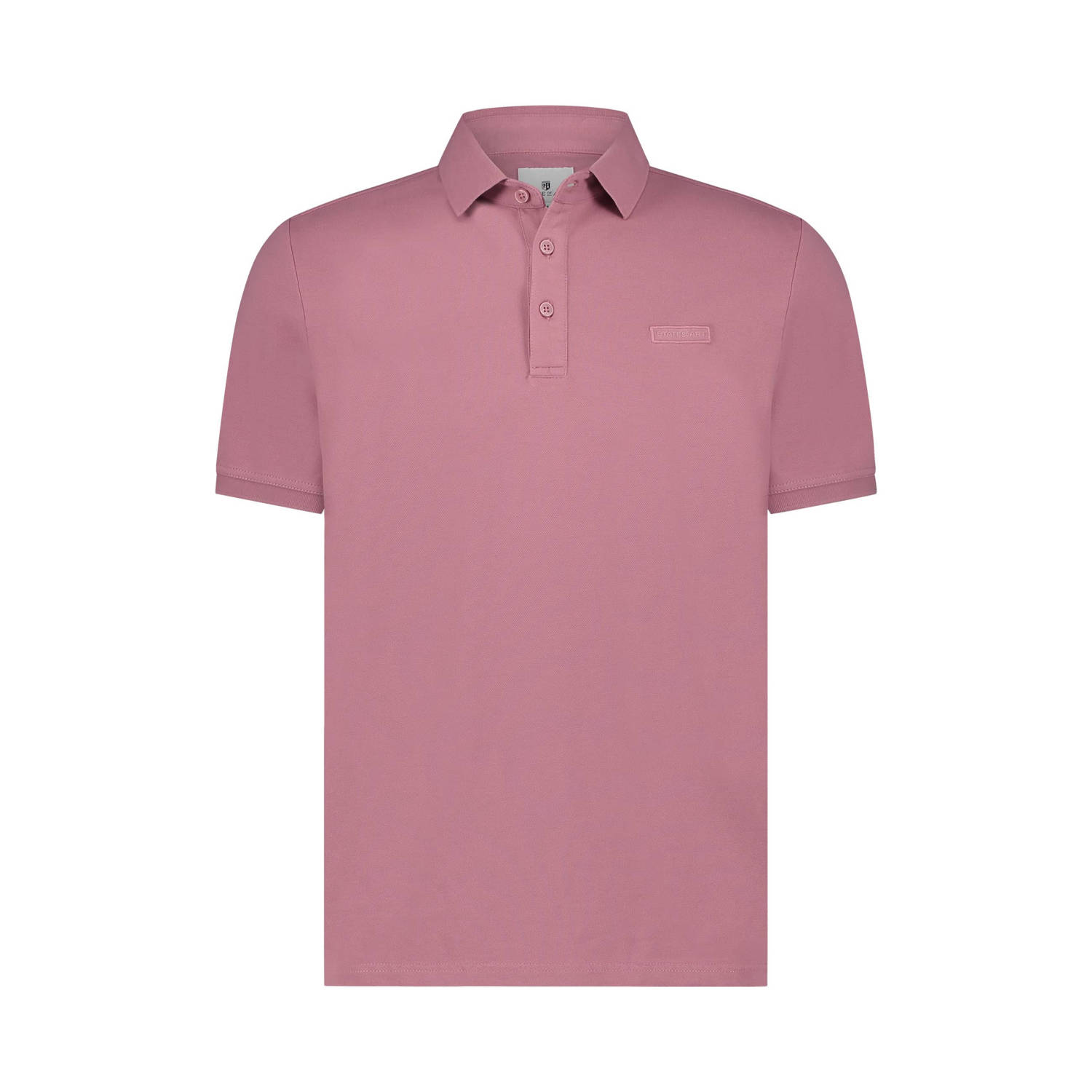 State of Art Roze Polo Shirt met korte mouwen Pink Heren