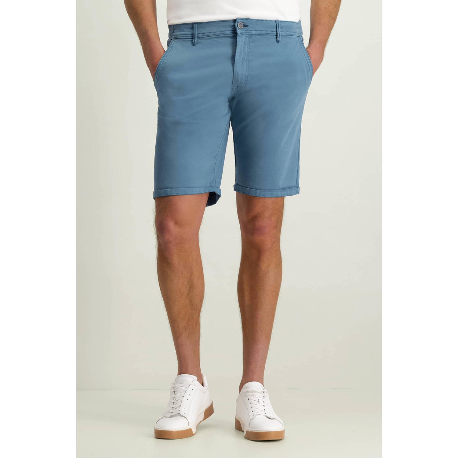 State of Art regular fit short grijsblauw