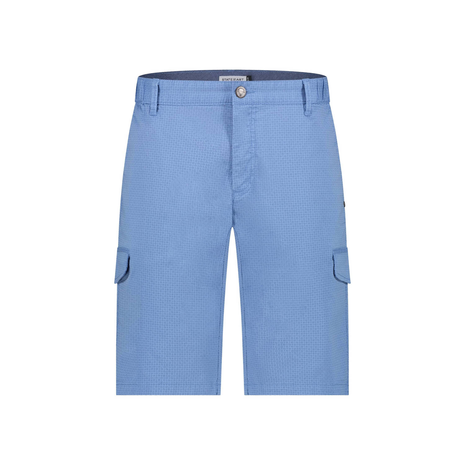 State of Art Gedrukte Bermuda Shorts Blue Heren