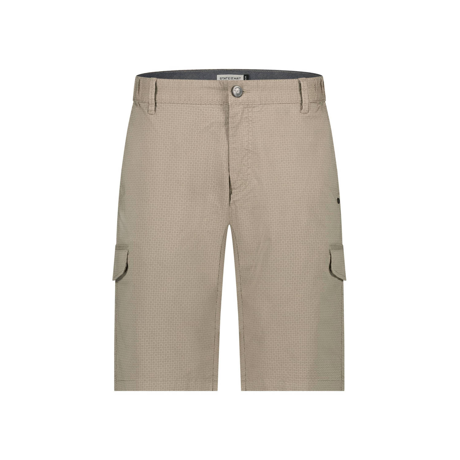 State of Art Gedrukte Bermuda Shorts Beige Heren