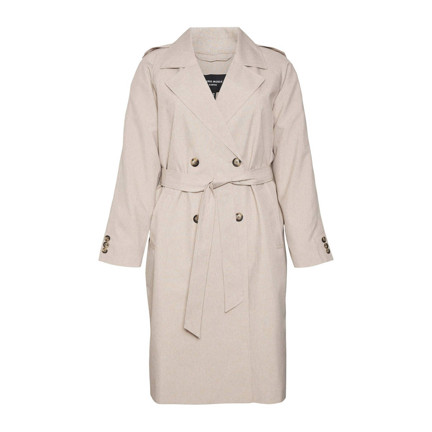 VERO MODA CURVE trenchcoat jas VMCSIRI beige