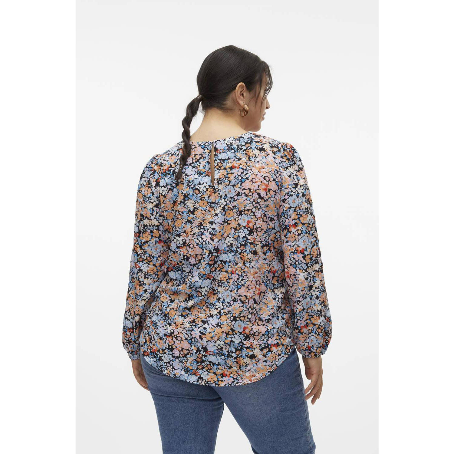VERO MODA CURVE gebloemde blousetop VMCGINNY multi