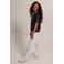 America Today gemêleerde wide leg joggingbroek grijs