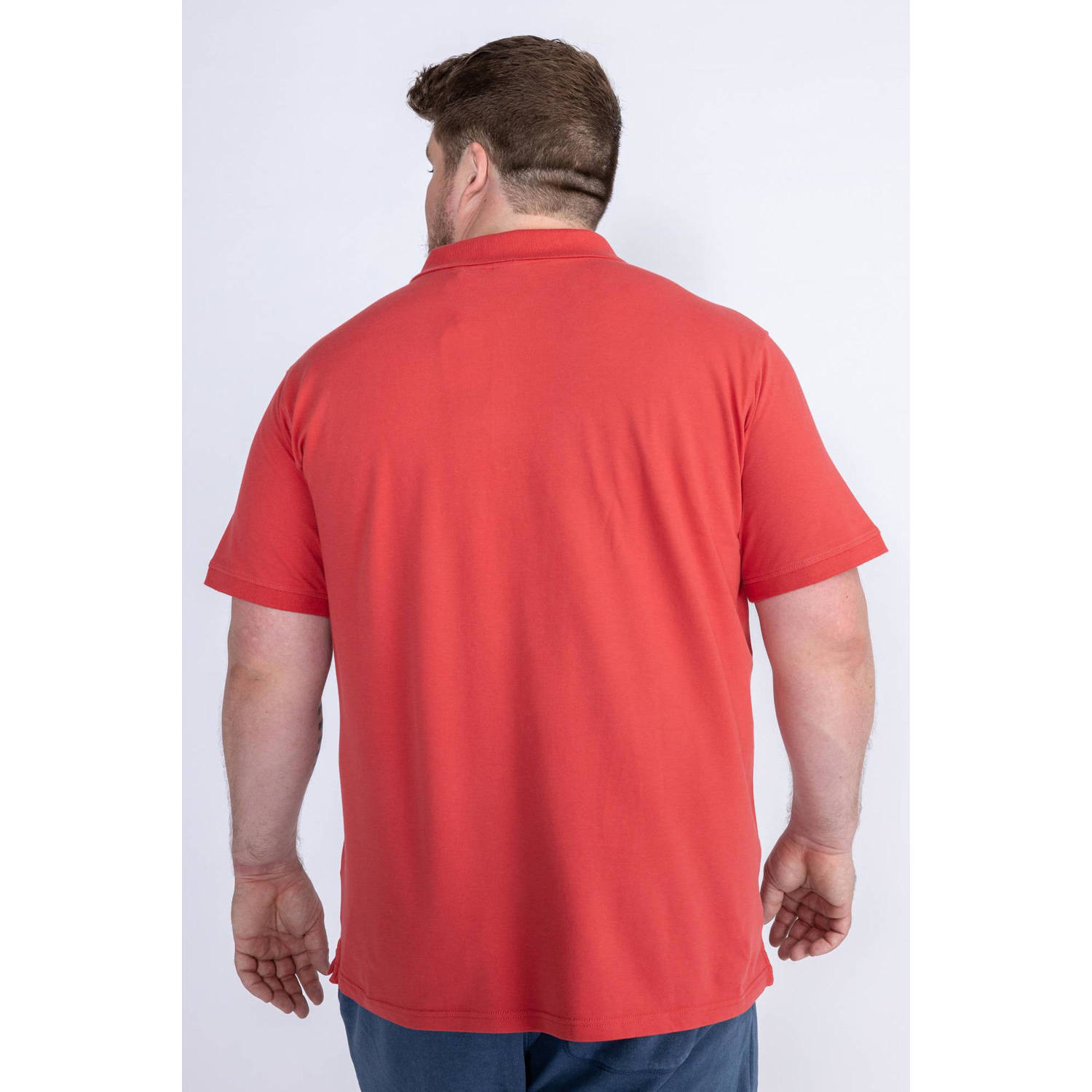 Petrol industries Plus Size polo met logo red melon