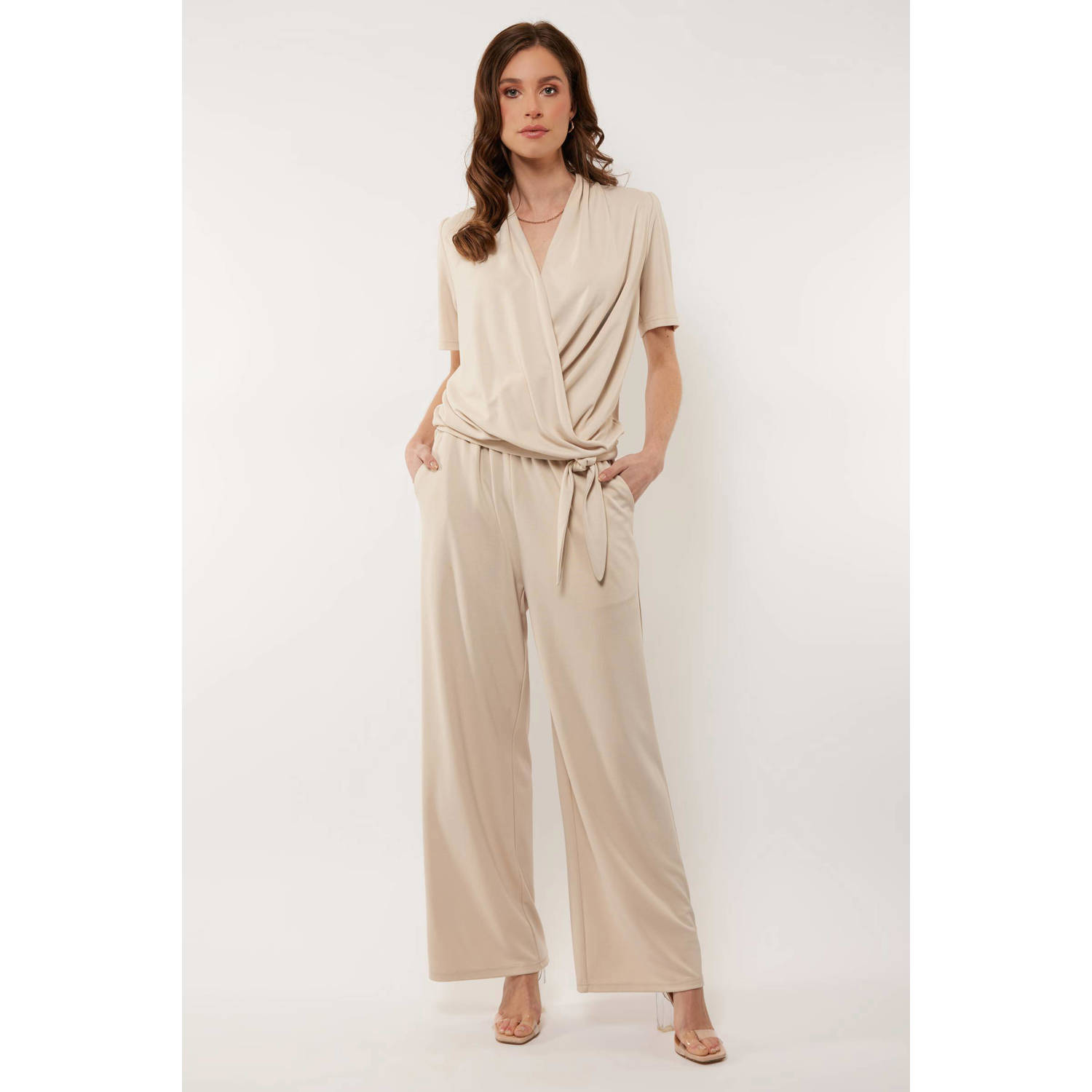 G-maxx wide leg broek beige